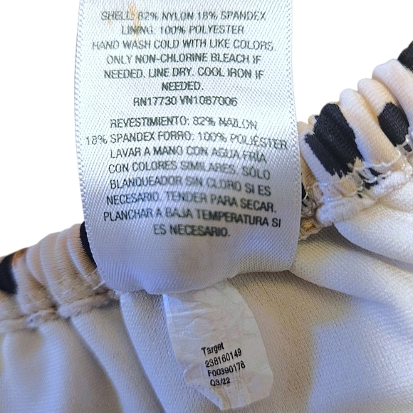 Wmns Leopard Print Bikini Set Wild Fable M Cheeky Tie Bottom Triangle Top - Picture 7 of 7